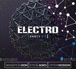 电子音乐派对传单/海报模板：Electro Party Flyer & Poster Template